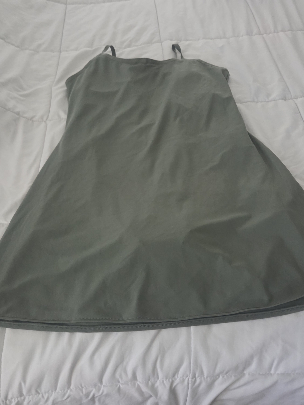 Outdoor Voices Olive Green Logo Dress